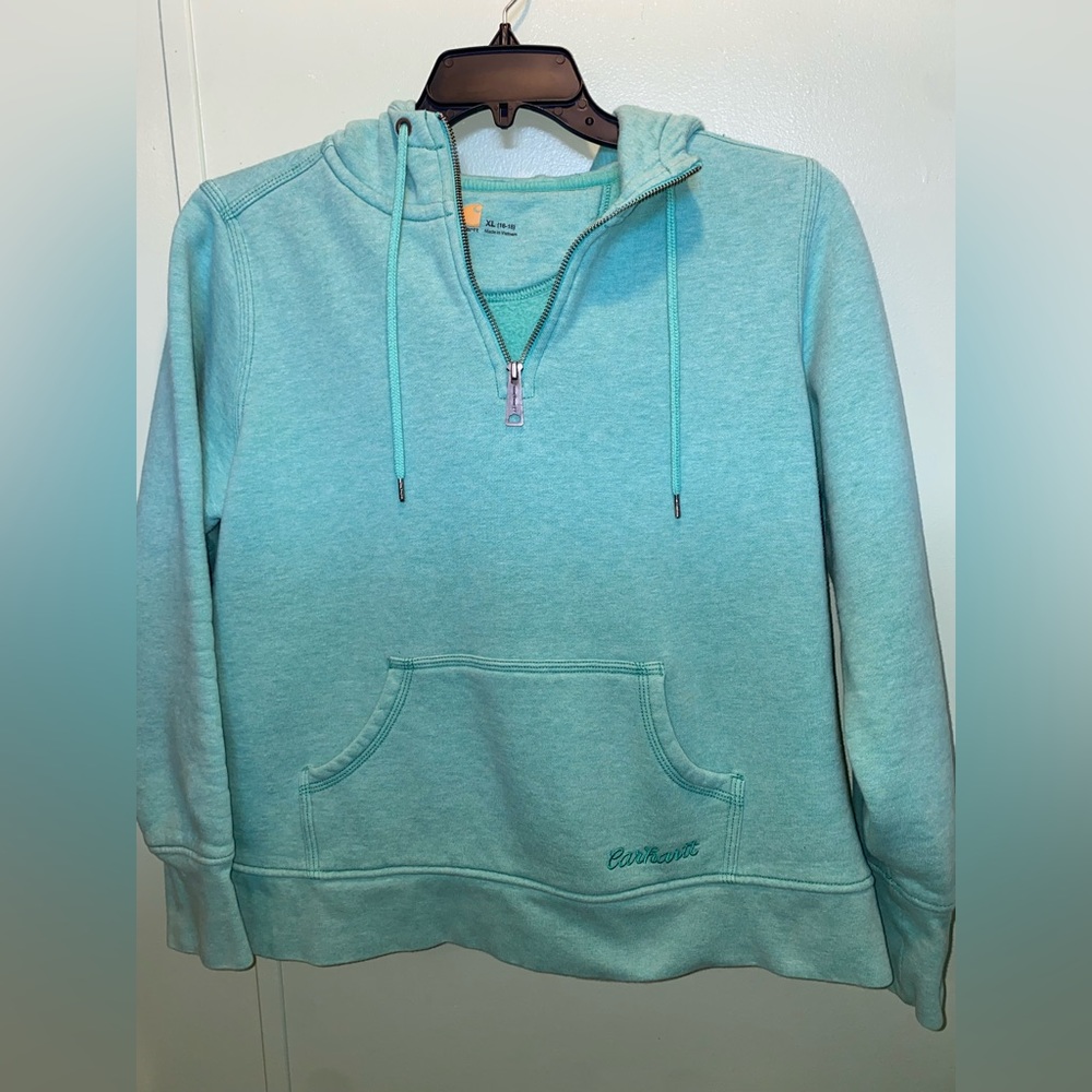 carhartt hoodie turquoise